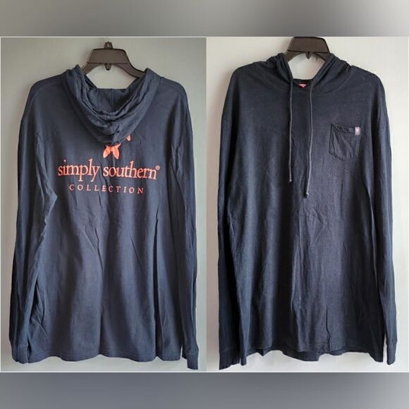 Simply Southern Turtle Logo Long Sleeve Hoodie - Picture 1 of 14